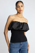 Melange Knit Top - Svart