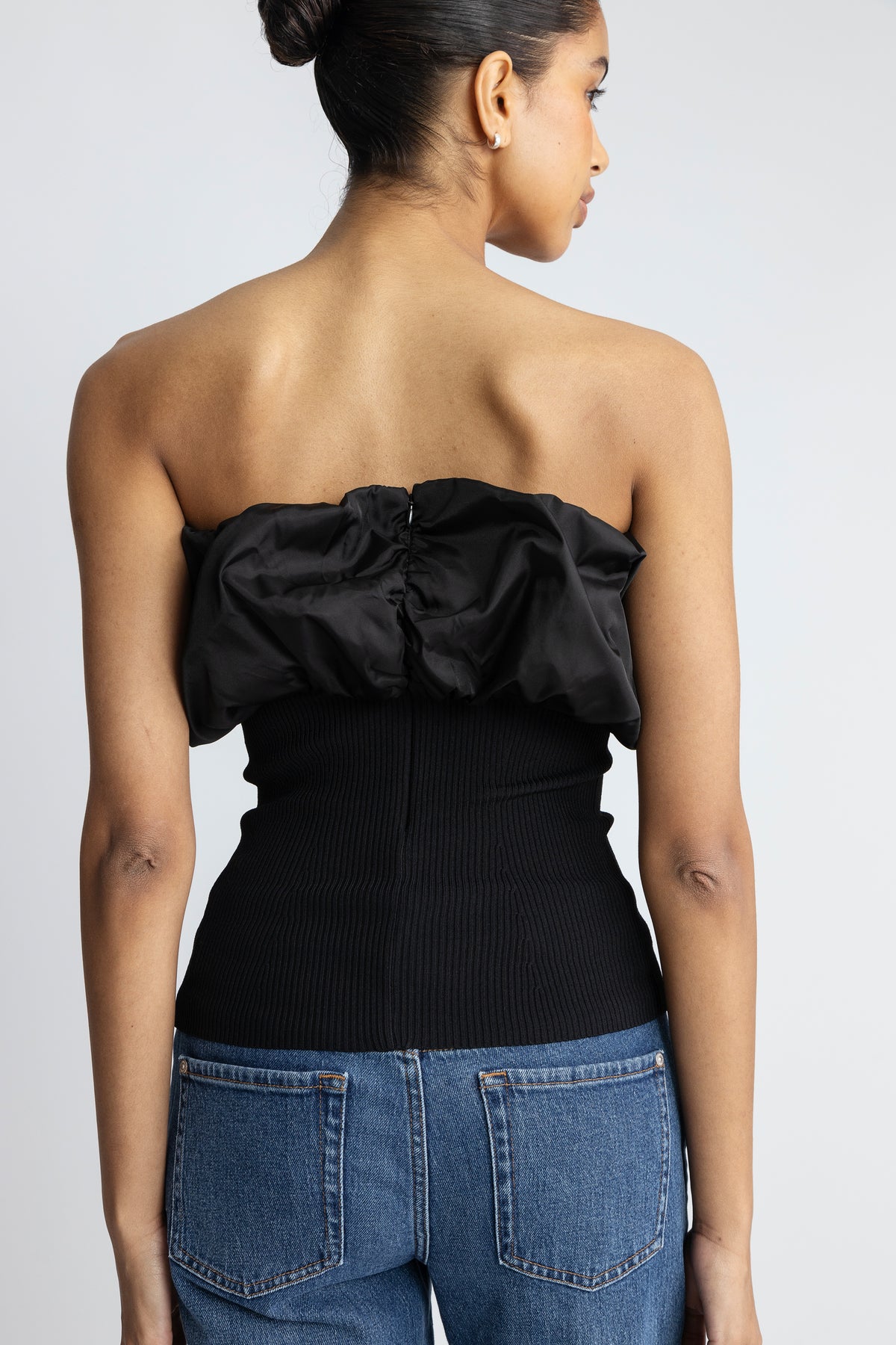 Melange Knit Top - Svart