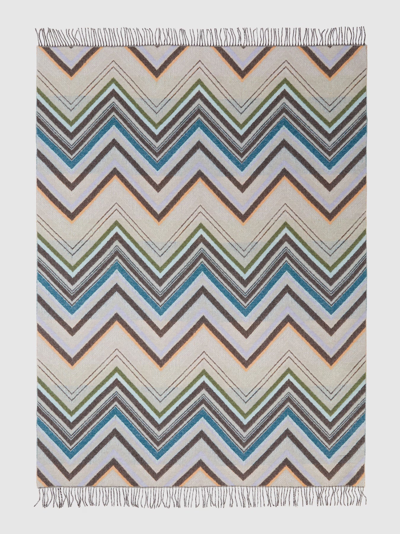 Chevron Throw - Brun Flerfärgad