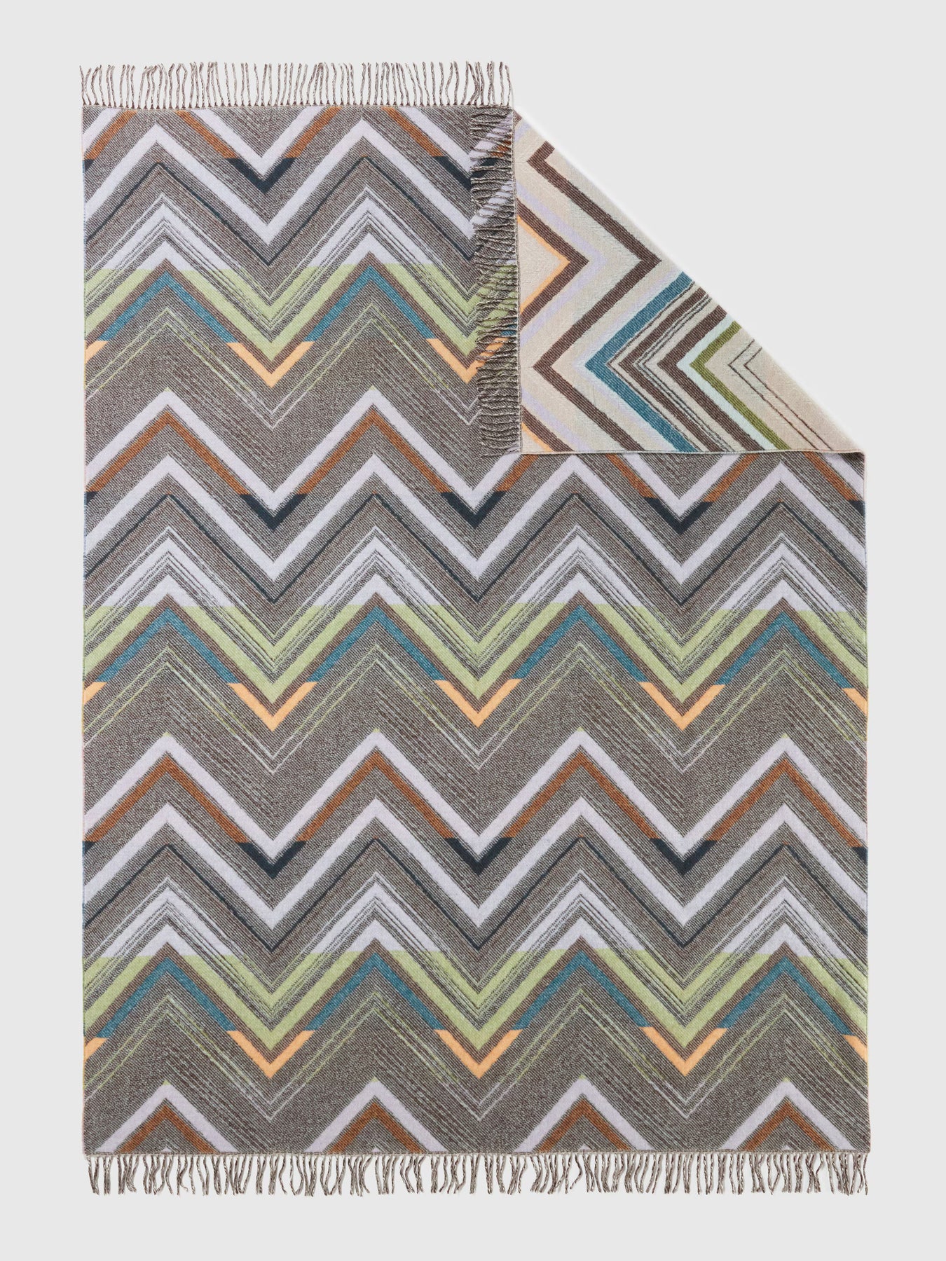 Chevron Throw - Brun Flerfärgad