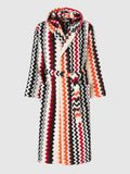 Best Hooded Bathrobe - Red Multicolor
