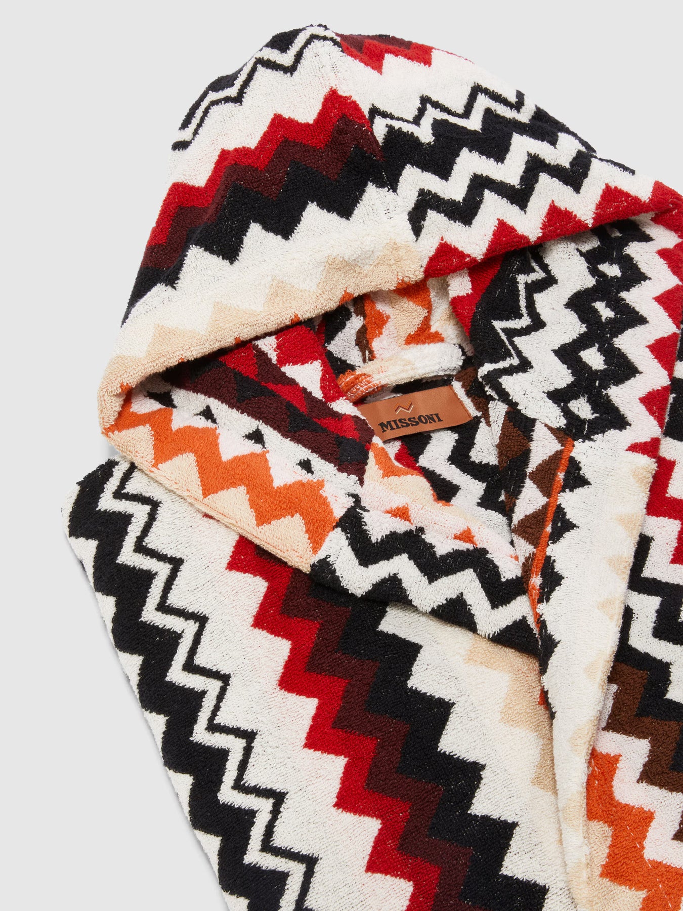 Best Hooded Bathrobe - Red Multicolor