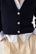 Clapam Cardigan - Marine