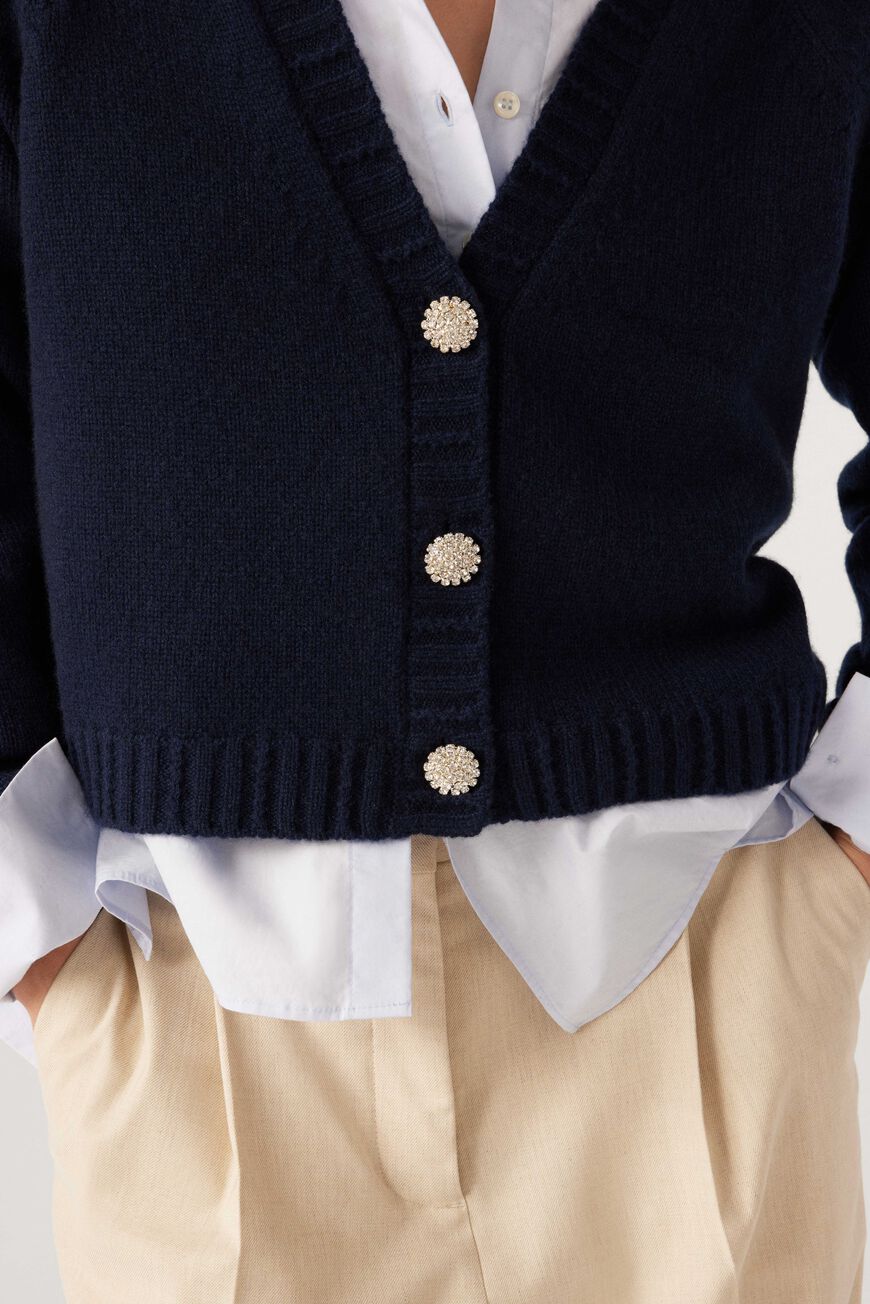 Clapam Cardigan - Marine