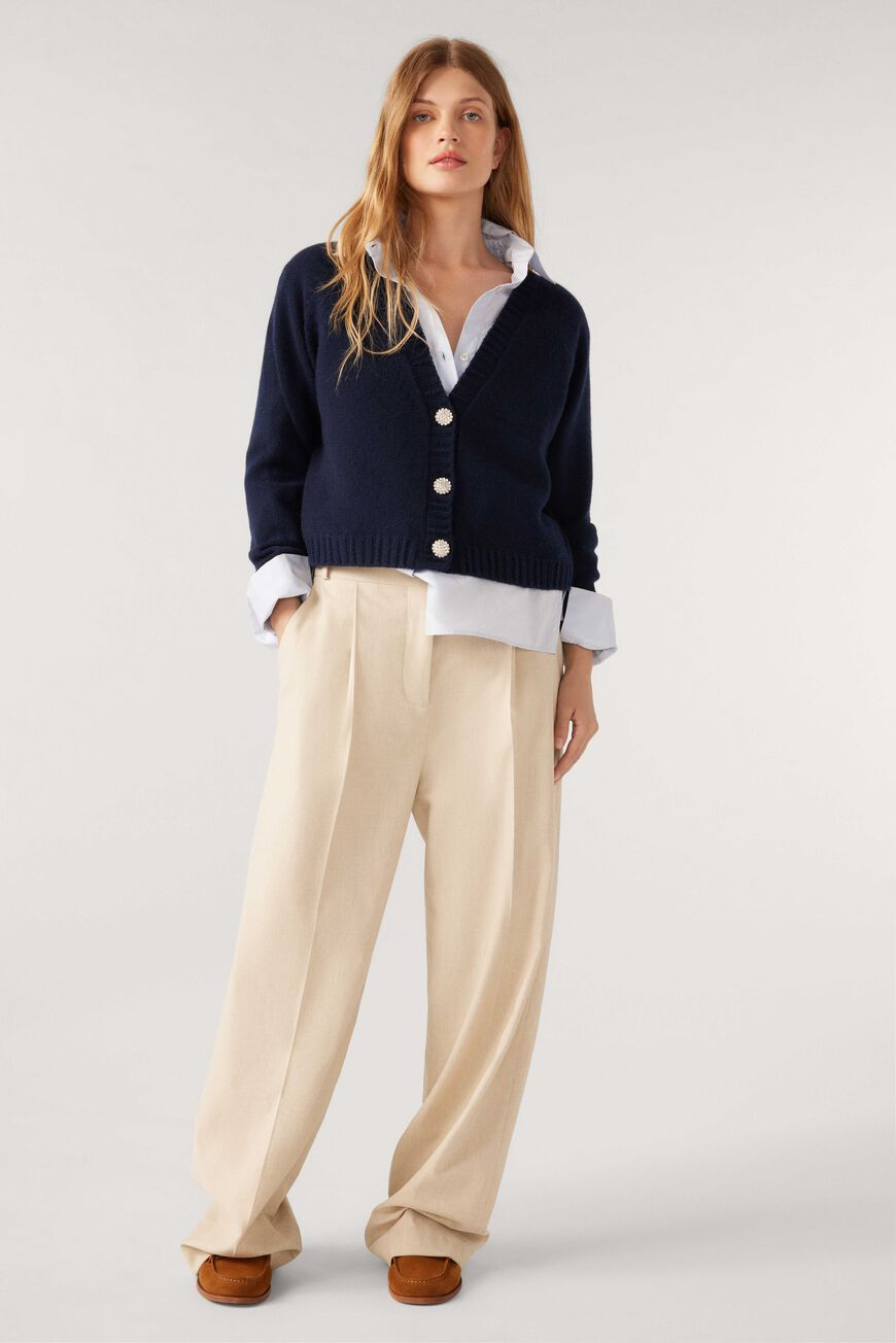 Clapam Cardigan - Marine