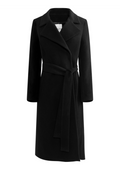 Charlotte Cashmere Wool Coat - Black
