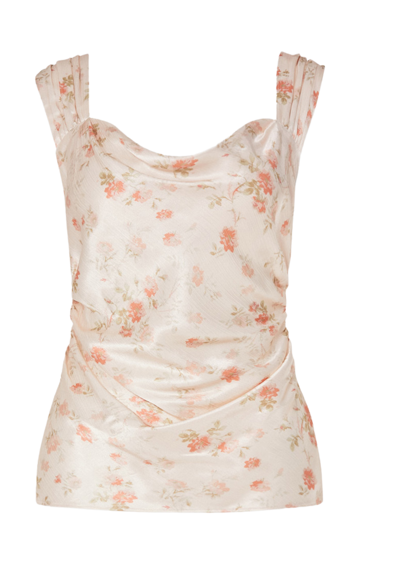 Sirina Top - Peachy Rose Print