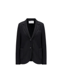 Stand Up Collar Blazer Superfine Merino - Black