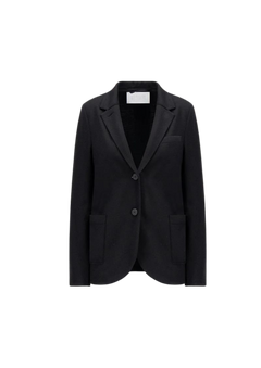 Stand Up Collar Blazer Superfine Merino - Black