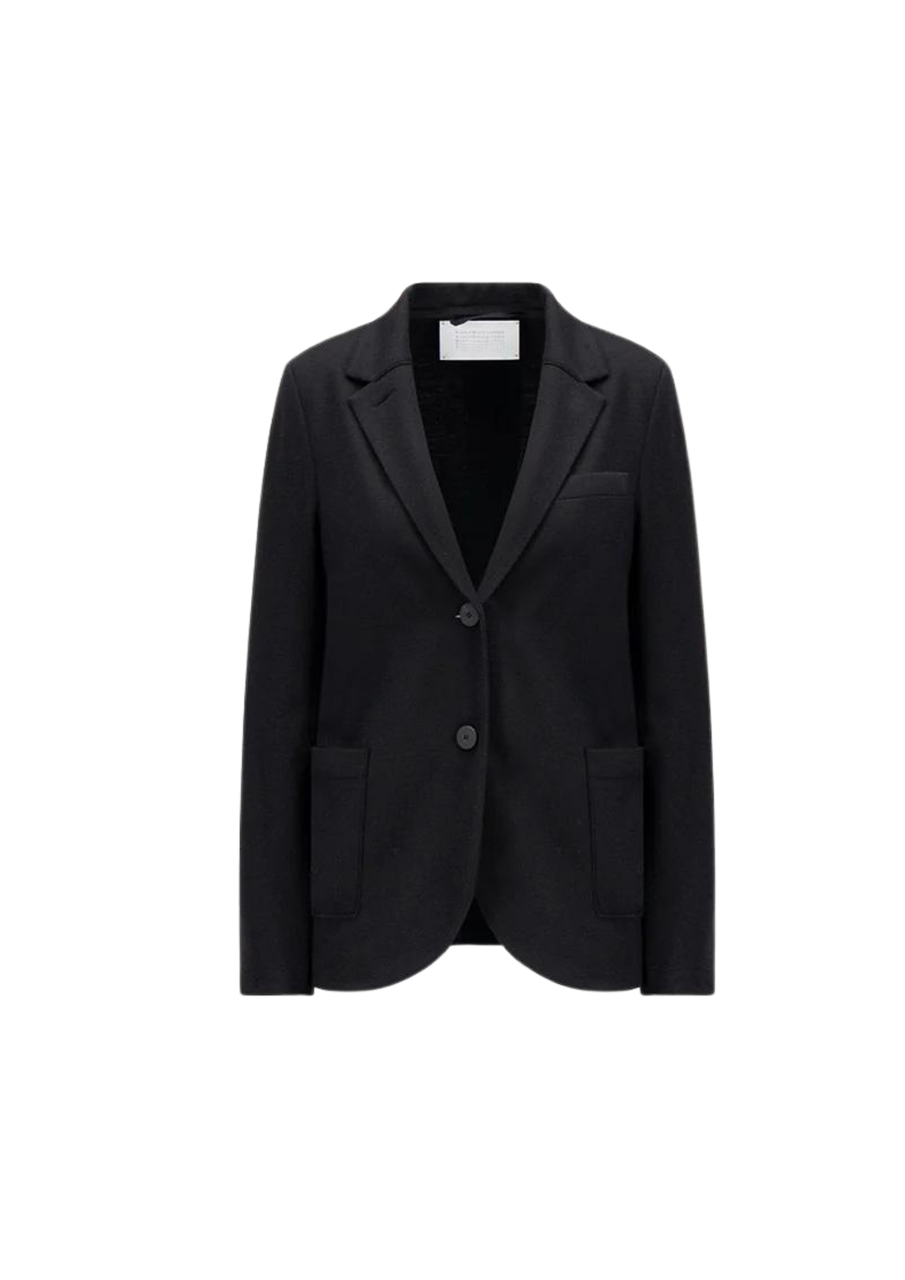 Stand Up Collar Blazer Superfine Merino - Black