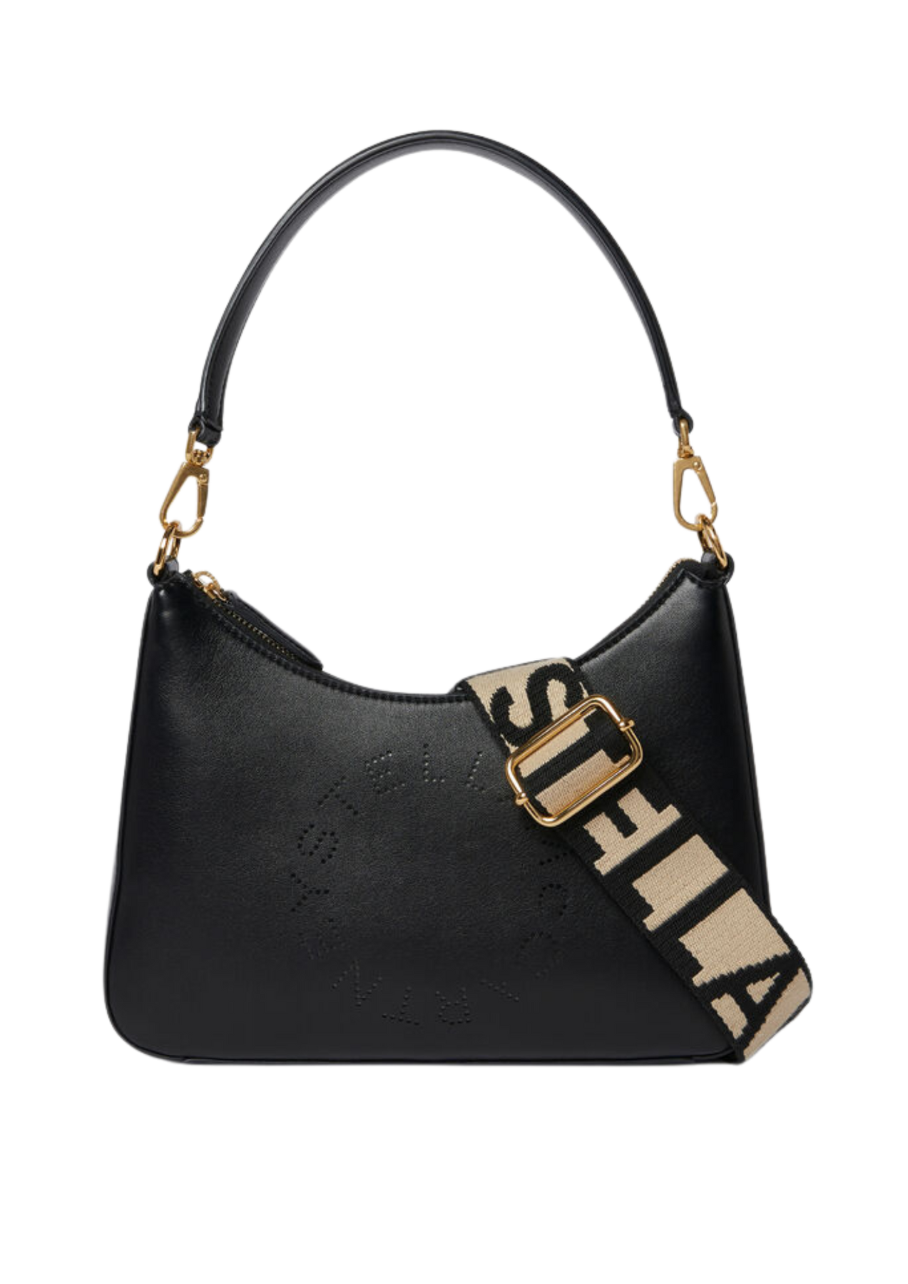 Logo Crossbody Shoulder Bag - Black