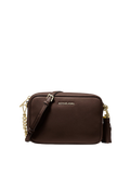 Jet Set Medium Pebbled Leather Crossbody Bag - Chocolate