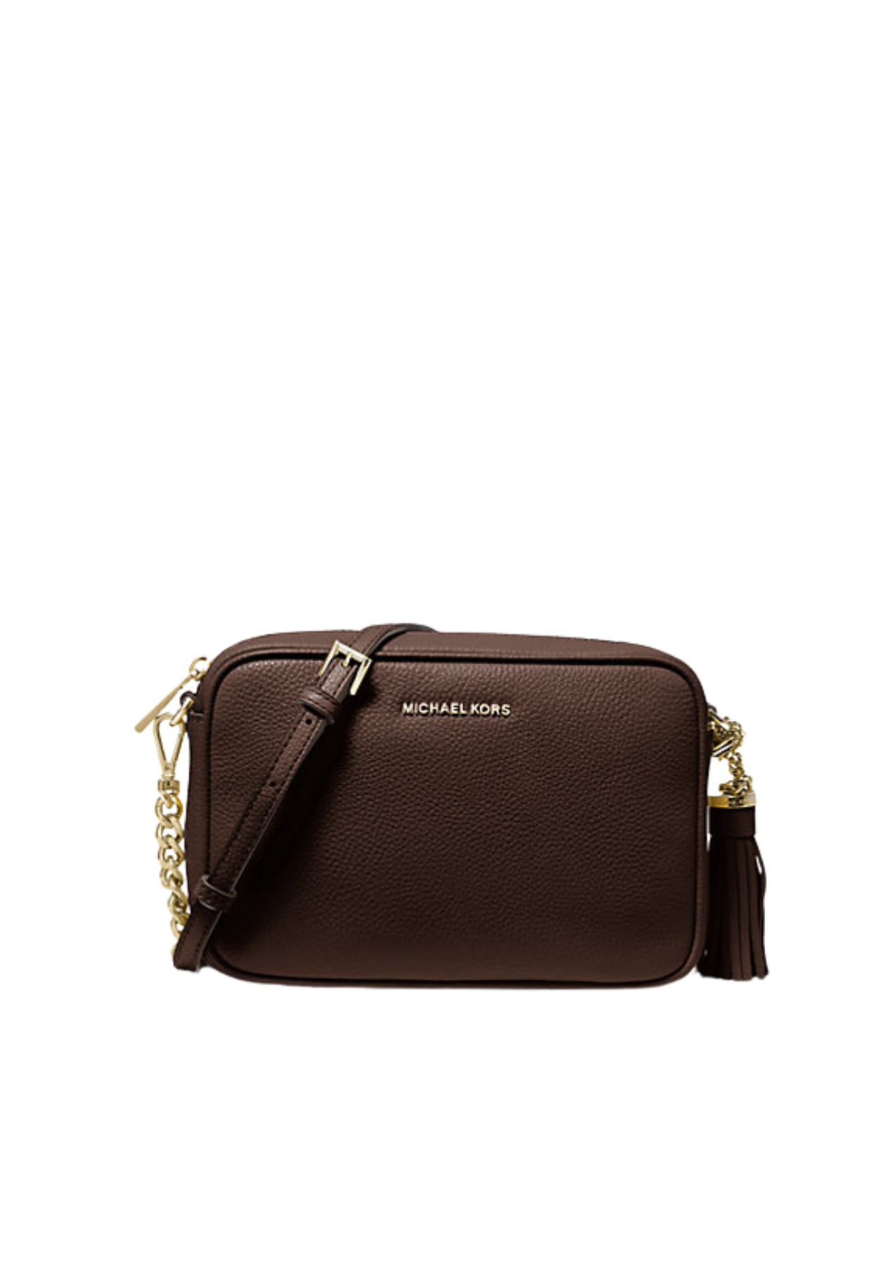 Jet Set Medium Pebbled Leather Crossbody Bag - Chocolate
