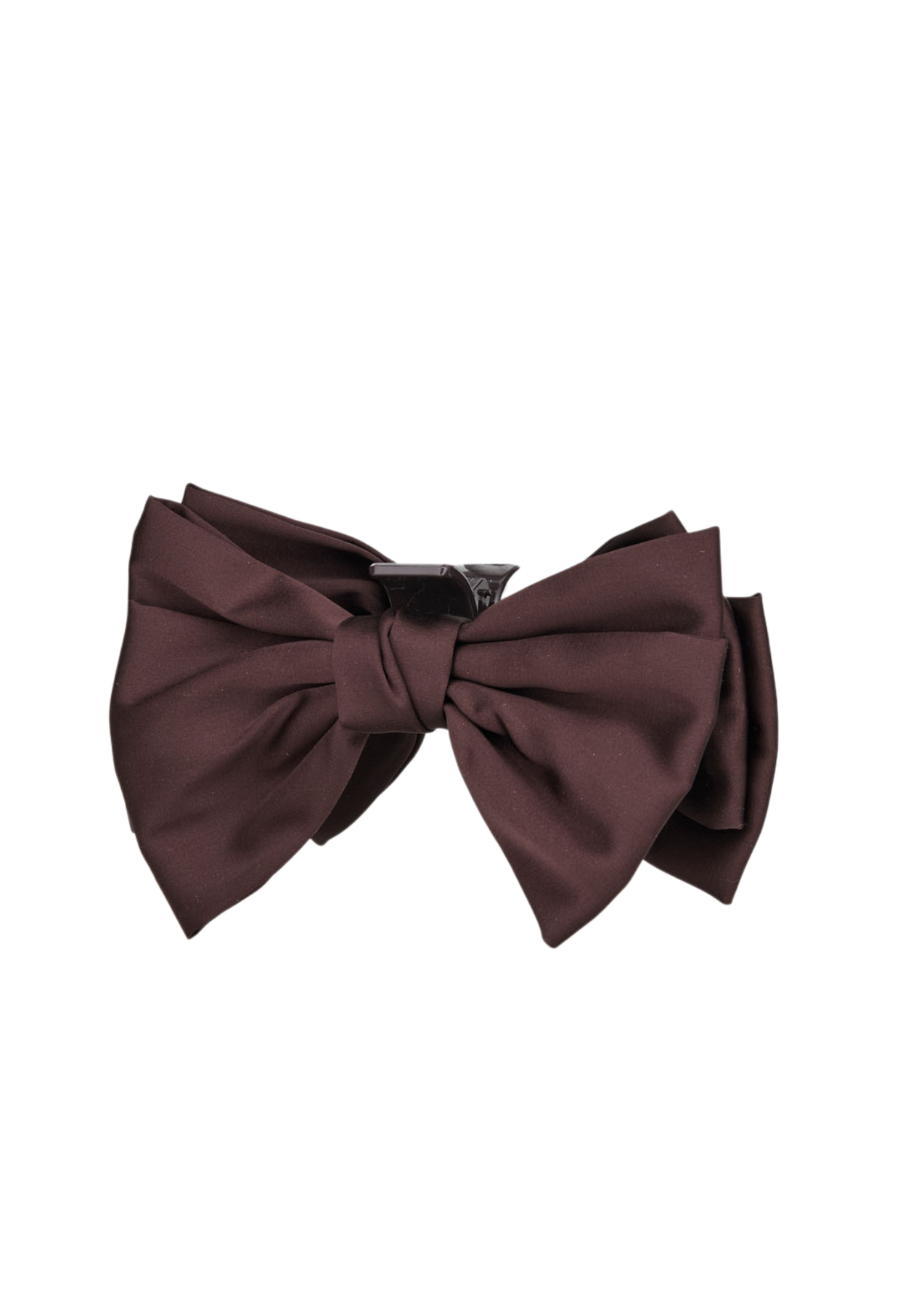 Minda Bow Hair Claw - Hot Fudge Brown