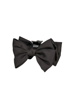 Minda Bow Hair Claw - Black