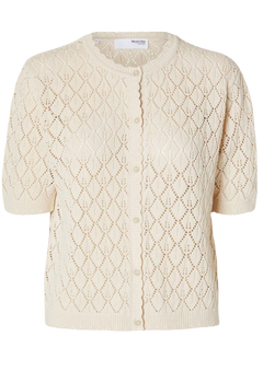 Sofia Ss Structure Knit Cardigan - Birch