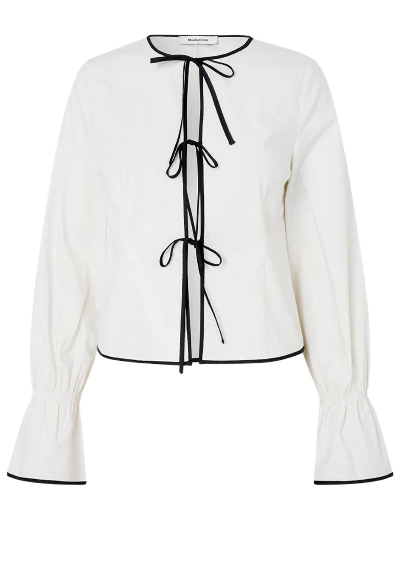 Emilia Bow Shirt - Soft White
