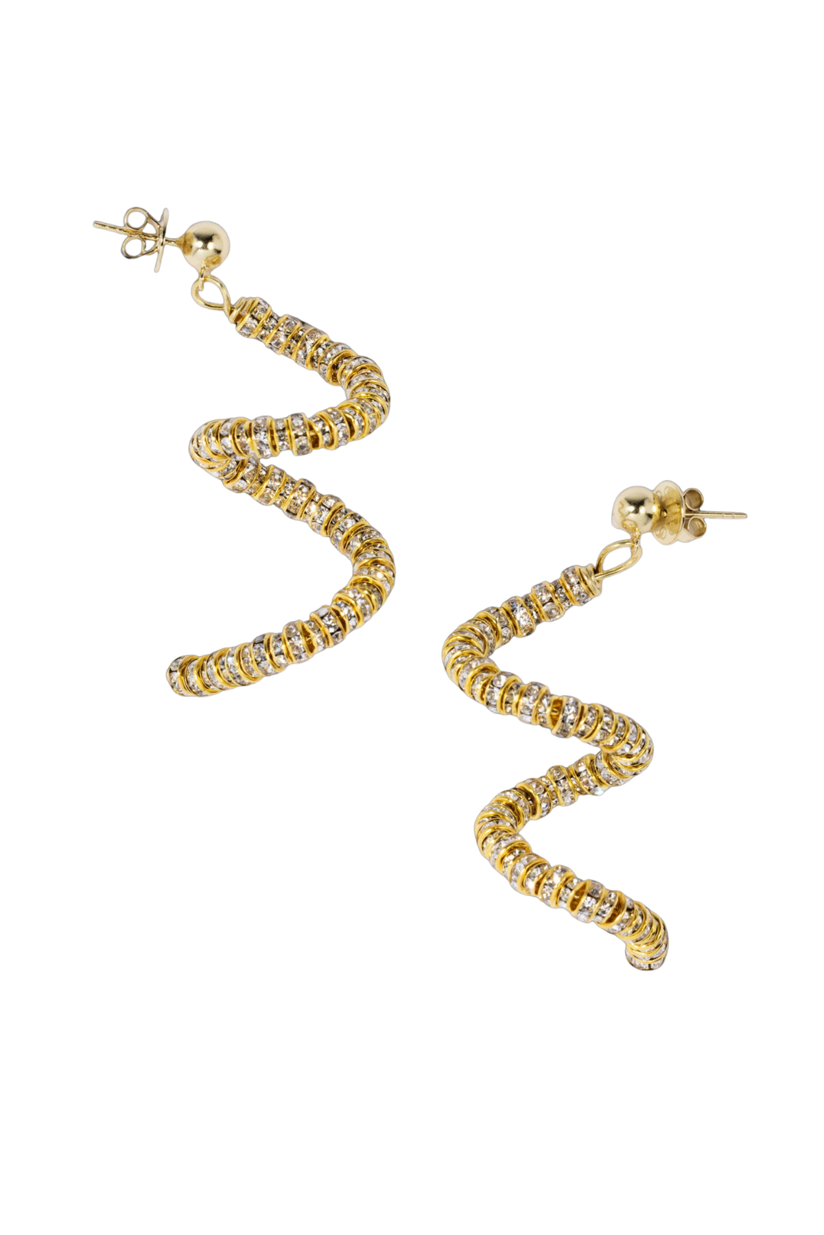 Skinny Viper Earrings - Guld