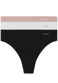 3 Pack Thong (Mid-Rise) - Black/White/Subdued