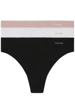 3 Pack Thong (Mid-Rise) - Black/White/Subdued
