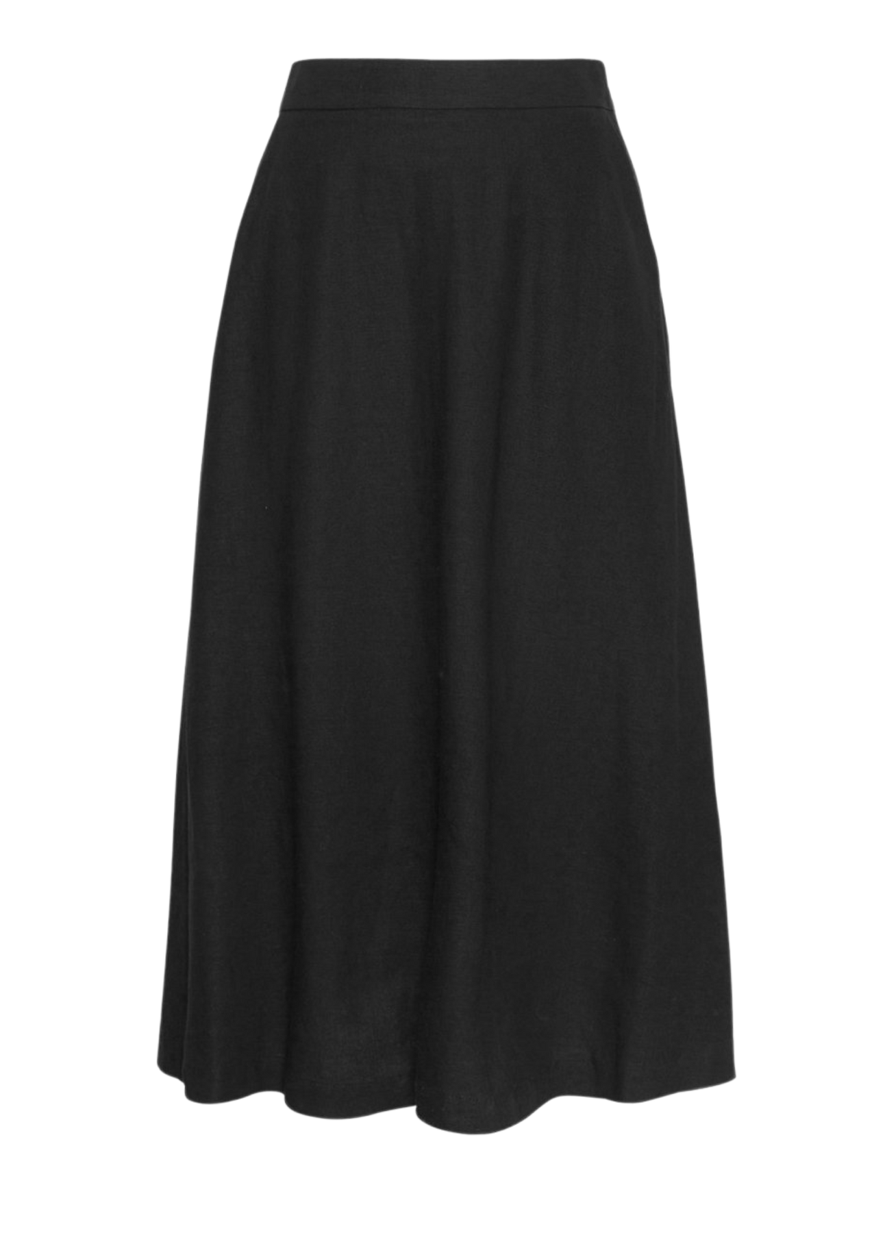 Jovene Ginia Hw Long Skirt - Black
