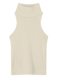Twisted Back Rib Top - Cream