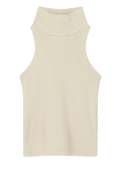 Twisted Back Rib Top - Cream