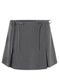Emilia Bow Skirt - Grey Pinstripe