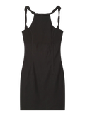 Short Open Back Dress - Noir
