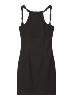Short Open Back Dress - Noir