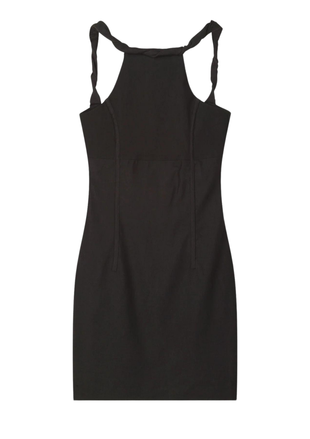 Short Open Back Dress - Noir