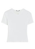 Fitted Rib Tee - Vit