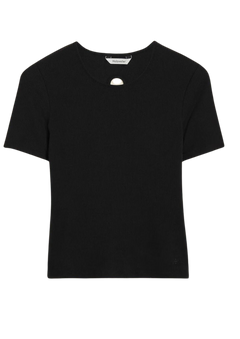 Fitted Rib Tee - Black