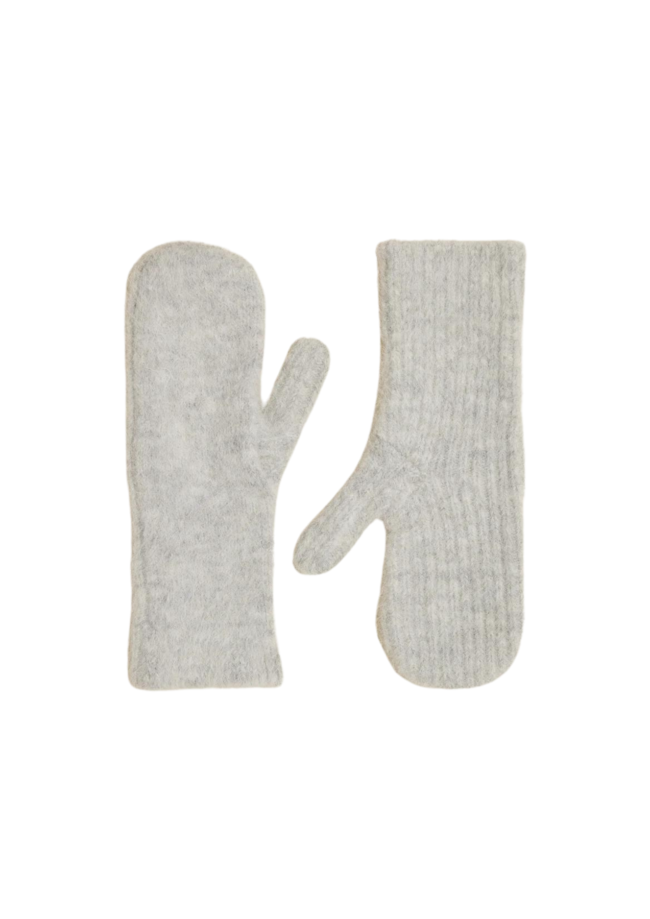 Mio Fluffy Mittens - Ljusgrå