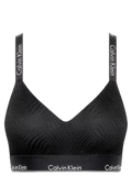 Lightly Lined Bralette - Black w/ black