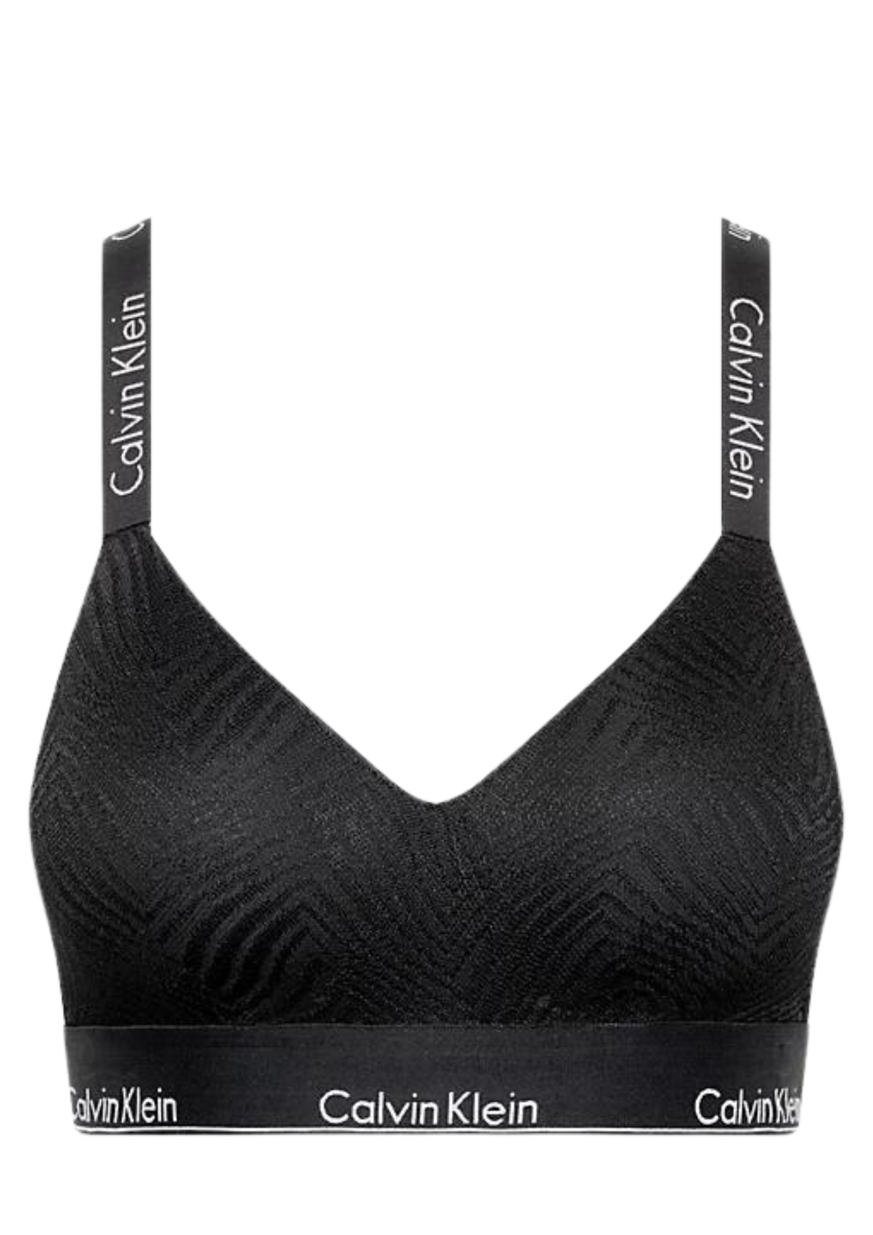 Lightly Lined Bralette - Black w/ black