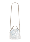 Limited Edition Cracked Metallic Falabella Tiny Tote Bag - Silver