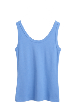 Slim Ribbed Tank Top - Perfect Blue