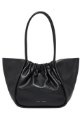 Large Ruched Tote - Black