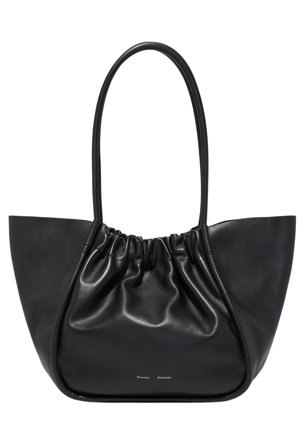 Large Ruched Tote - Black