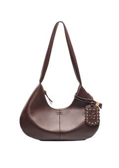Ganni Bou Bag Hobo Medium - Seal Brown