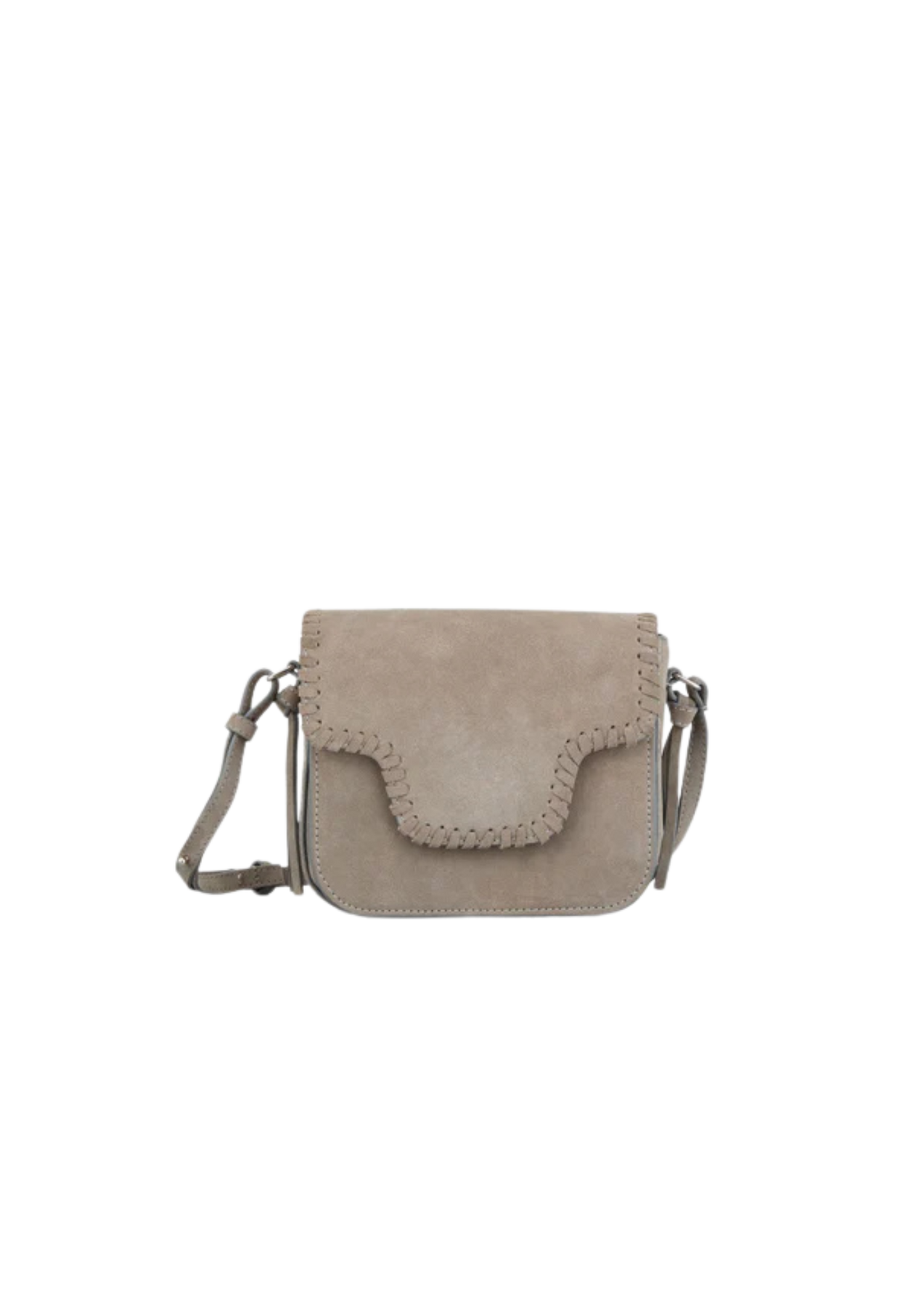 Suede Veg Iris Braid Bag - Porpoise Gray