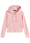 Robertson Classic Velour Zip Hoodie - Candy Pink