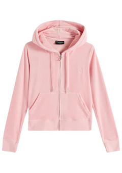 Robertson Classic Velour Zip Hoodie - Candy Pink