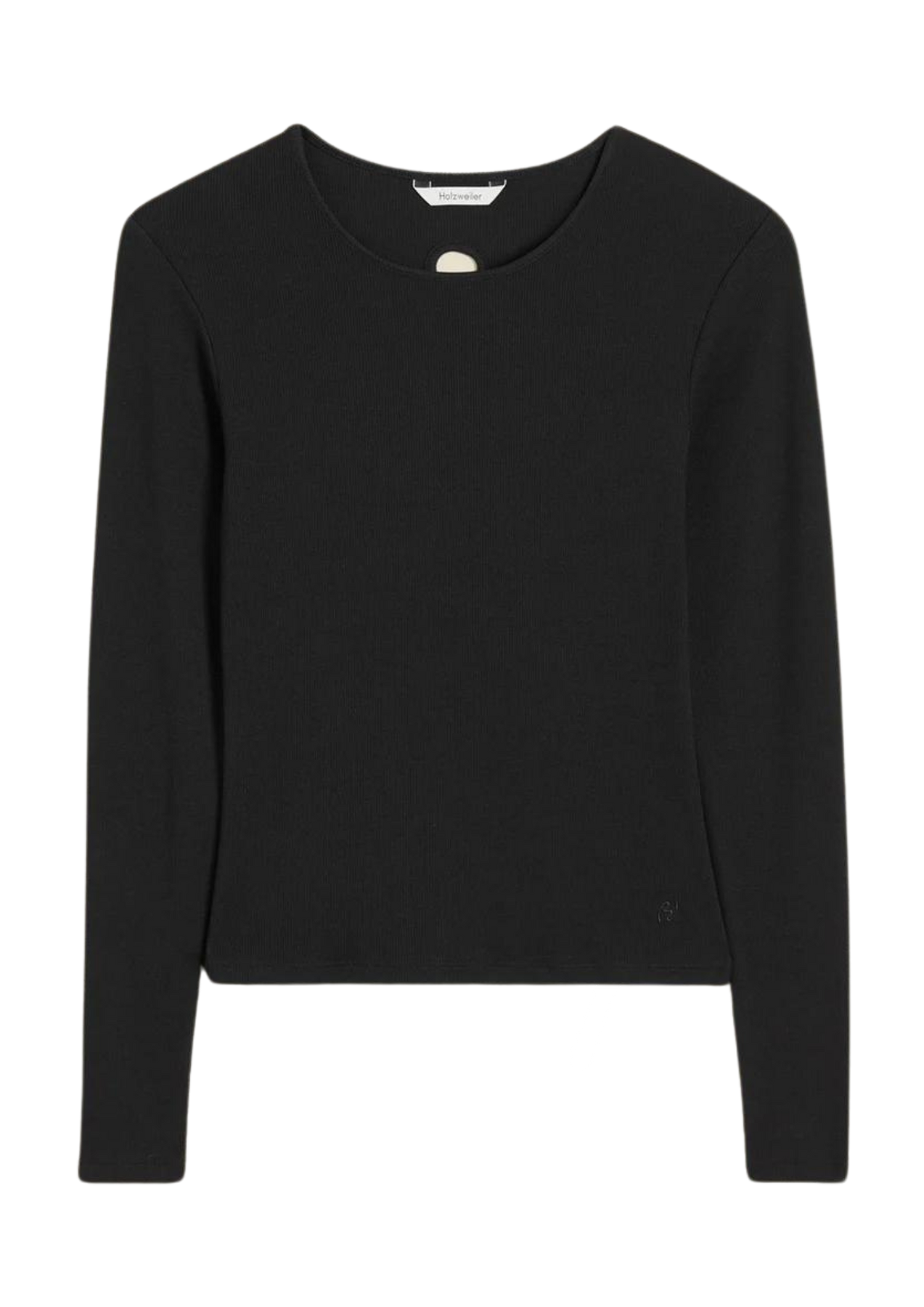 Fitted Rib Longsleeve - Svart