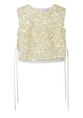 Sequin Top - Off-White/Yellow Sequins