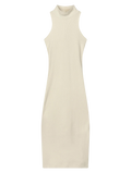 Twisted Back Rib Dress - Cream