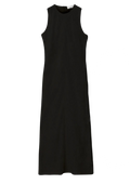 Bias Cut Linen Dress - Jet Black