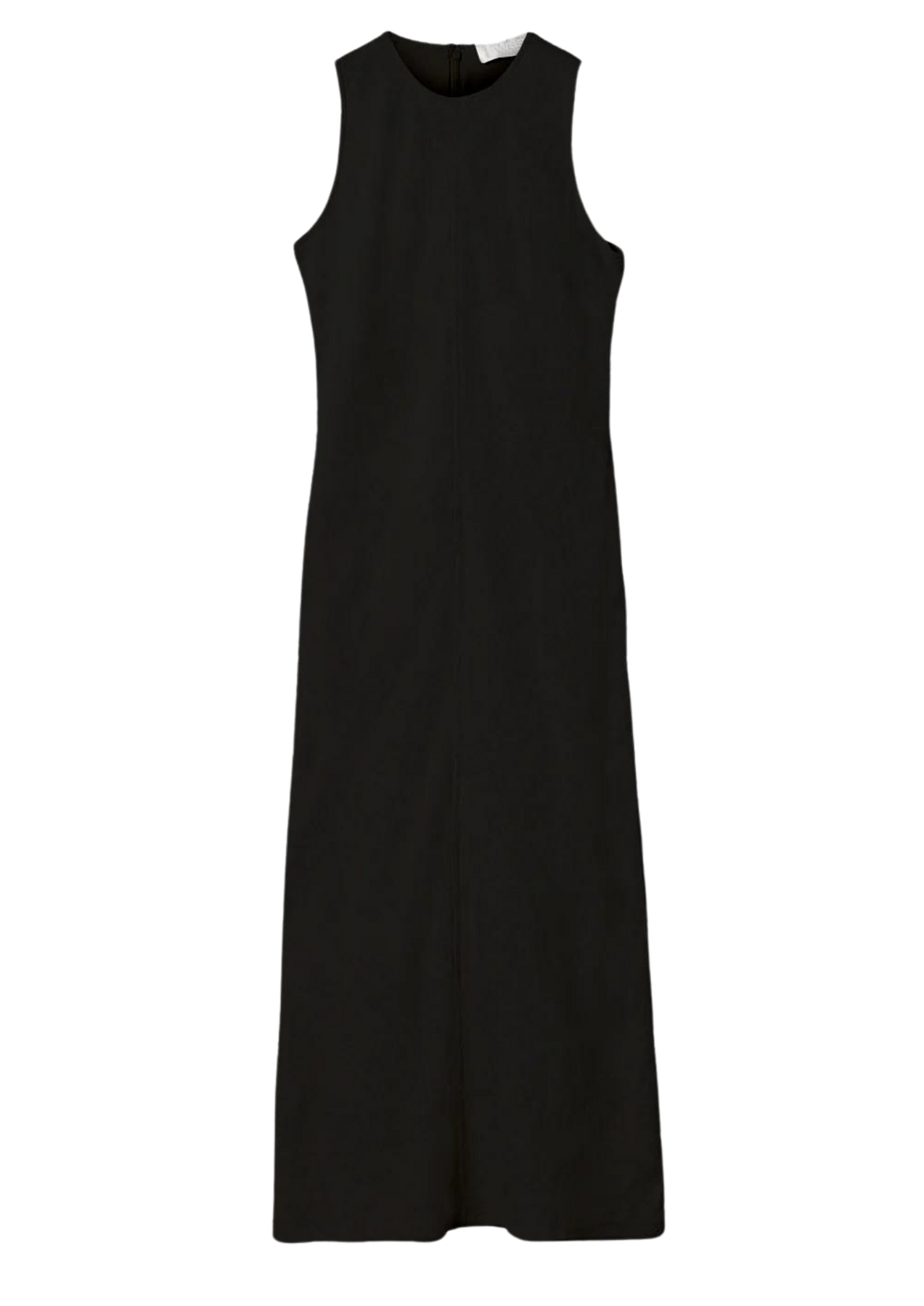 Bias Cut Linen Dress - Jet Black