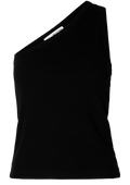 Anna One Shoulder Top - Black